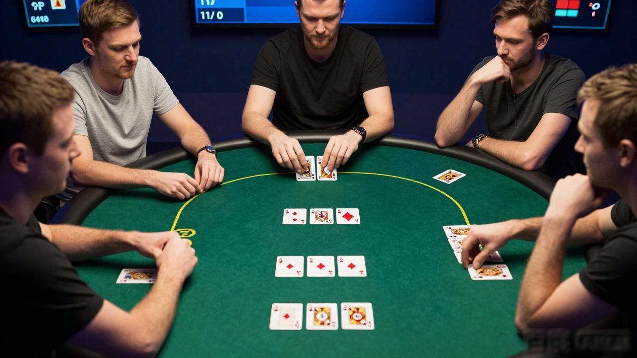 HHPoker 手机端桌台界面